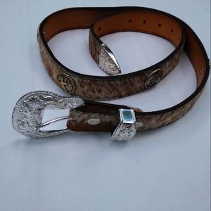 Cowhide leather belt